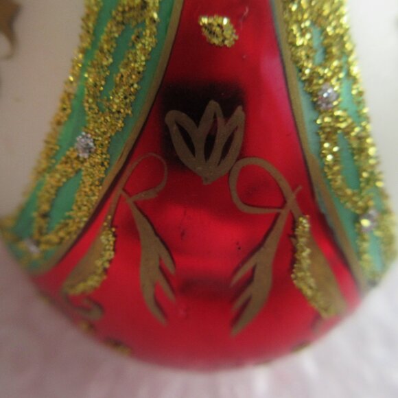 Unique Treasure Handcrafted Glass Faberge Inspired Ornament Jeweled Egg Ornament - Picture 11 of 12